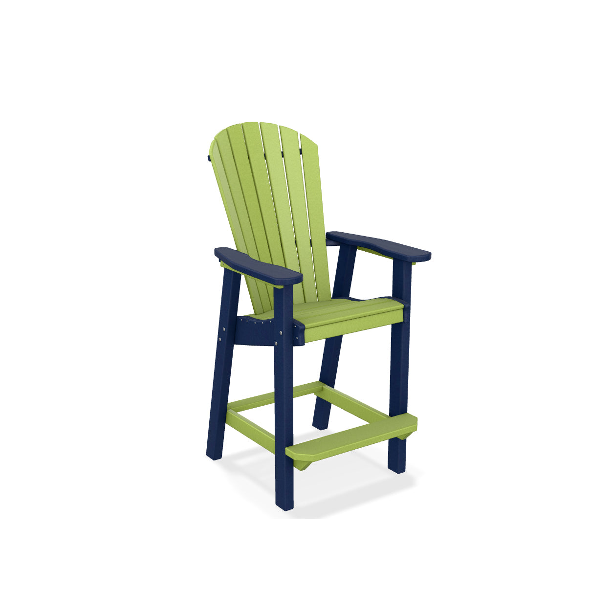 Great Bay Bar Height Settee with Cup Holders and Shelf Table