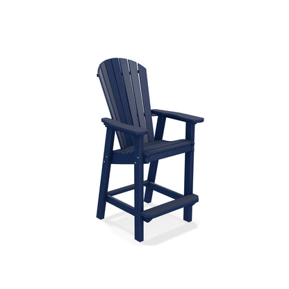 Great Bay Bar Height Settee with Cup Holders and Shelf Table
