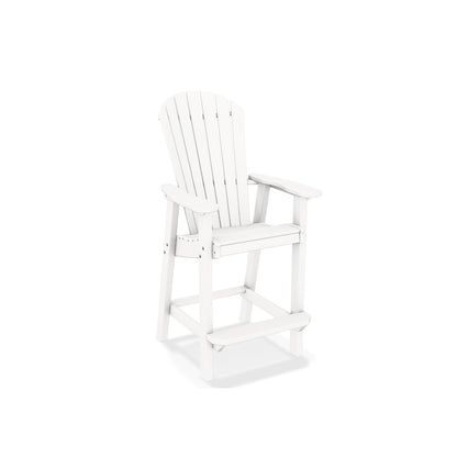 Great Bay Bar Height Settee with Cup Holders and Shelf Table
