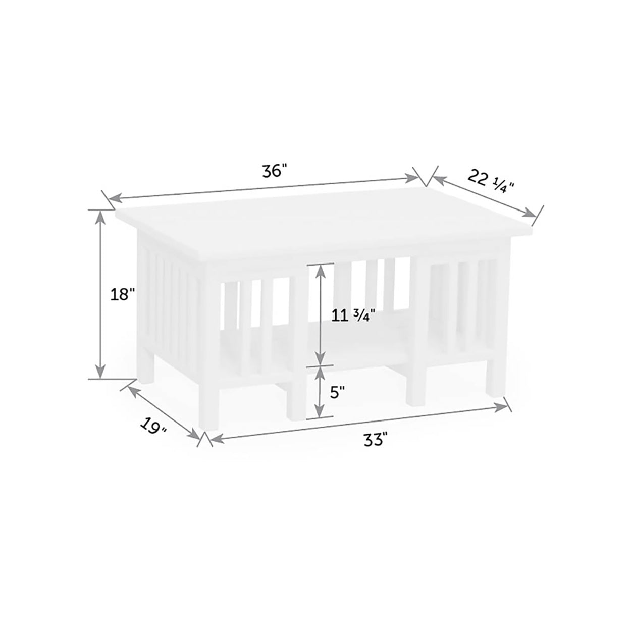 Mission Deep Seating Coffee Table