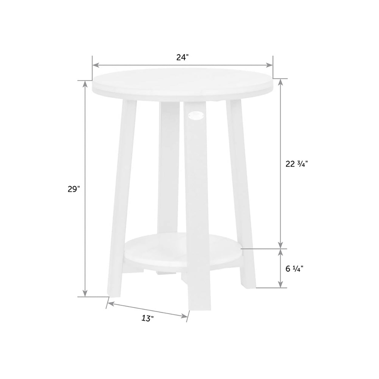 SeaAira 24" Bistro Table - Counter Height - In Stock
