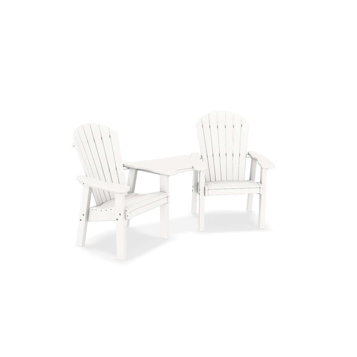 Great Bay Bar Height Settee with Cup Holders and Shelf Table