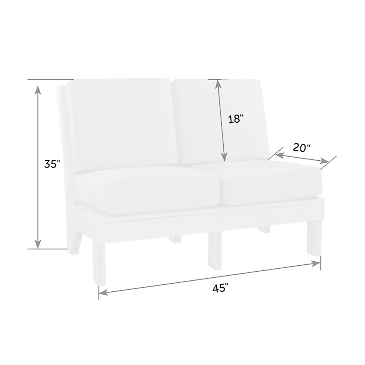 Van Buren Center Love Seat