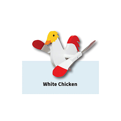 Wooden Whirlybirds with Vinyl Wings - Includes 30" Rod