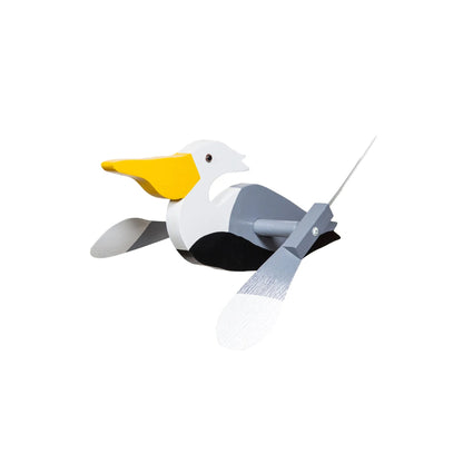 Wooden Whirlybirds with Vinyl Wings - Includes 30" Rod