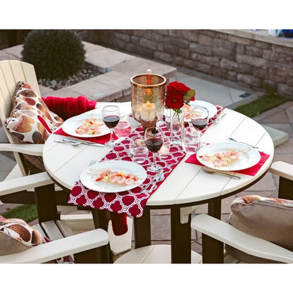 Fanback Adirondack 42" Table Set & Swivel Chair Bar Height QS - 5 Piece