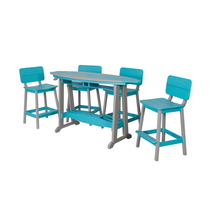 SurfAira 6' Surfboard Table Set with Saddle Chair or Stool