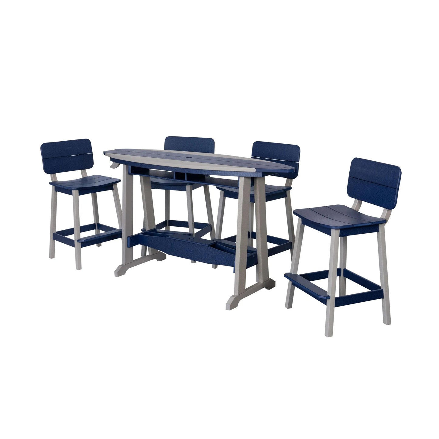 SurfAira 6' Surfboard Table Set with Saddle Chair or Stool