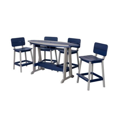 SurfAira 6' Surfboard Table Set with Saddle Chair or Stool
