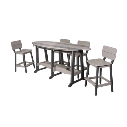 SurfAira 6' Surfboard Table Set with Saddle Chair or Stool