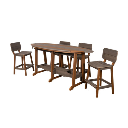 SurfAira 6' Surfboard Table Set with Saddle Chair or Stool