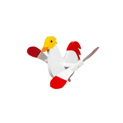 Wooden Whirlybirds with Vinyl Wings - Includes 30" Rod