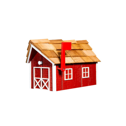 Wooden Deluxe Mailbox with Cedar Shake Roof
