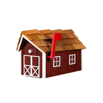 Wooden Deluxe Mailbox with Cedar Shake Roof