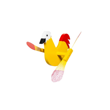 Wooden Whirlybirds with Vinyl Wings - Includes 30" Rod